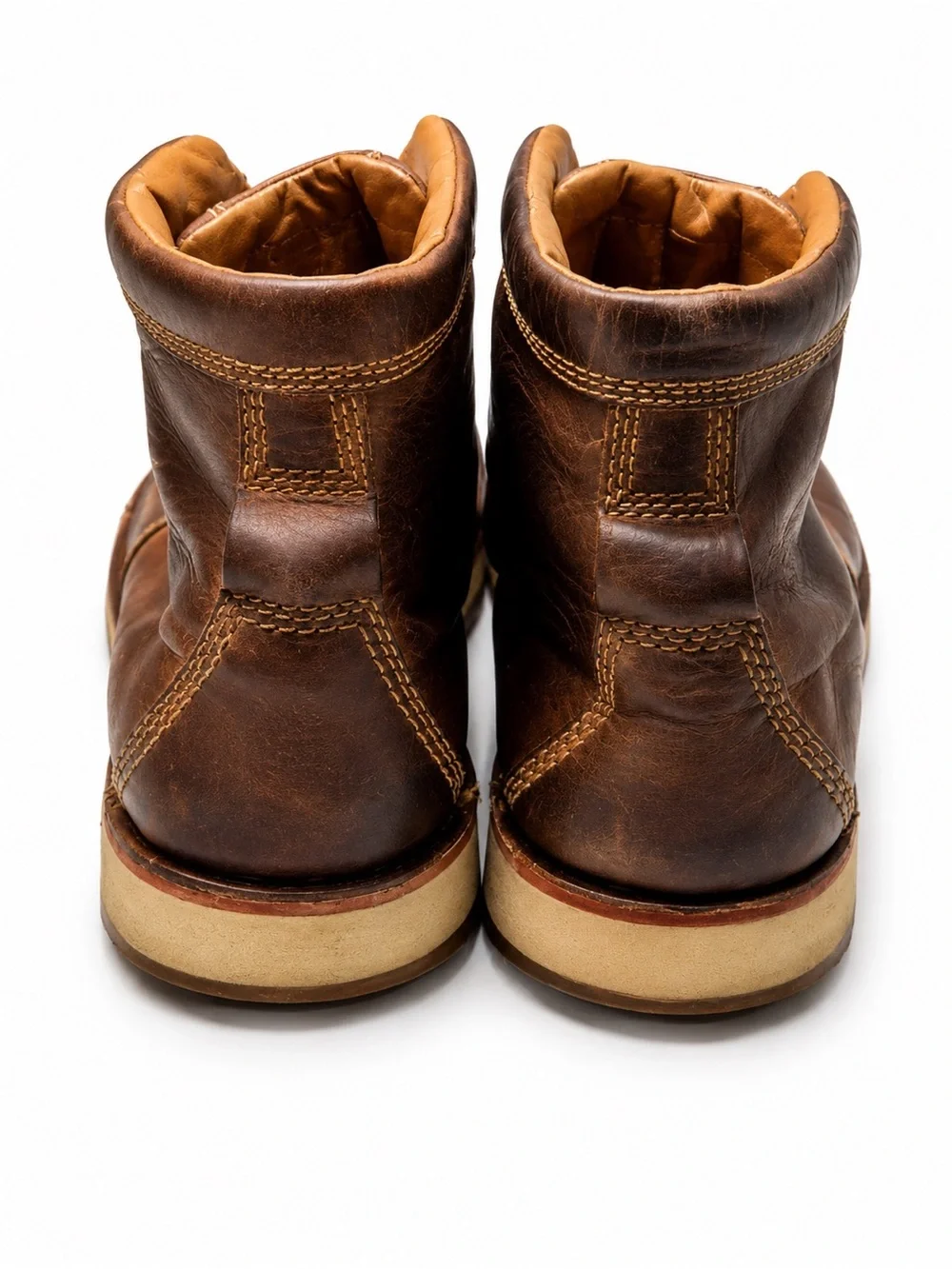 Clarks Brown Leather Varby Top Boots with Red Laces